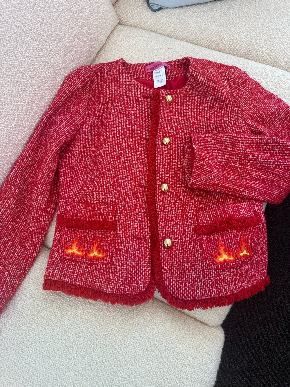 Talbots x House of Kellogg Red Tweed Jacket